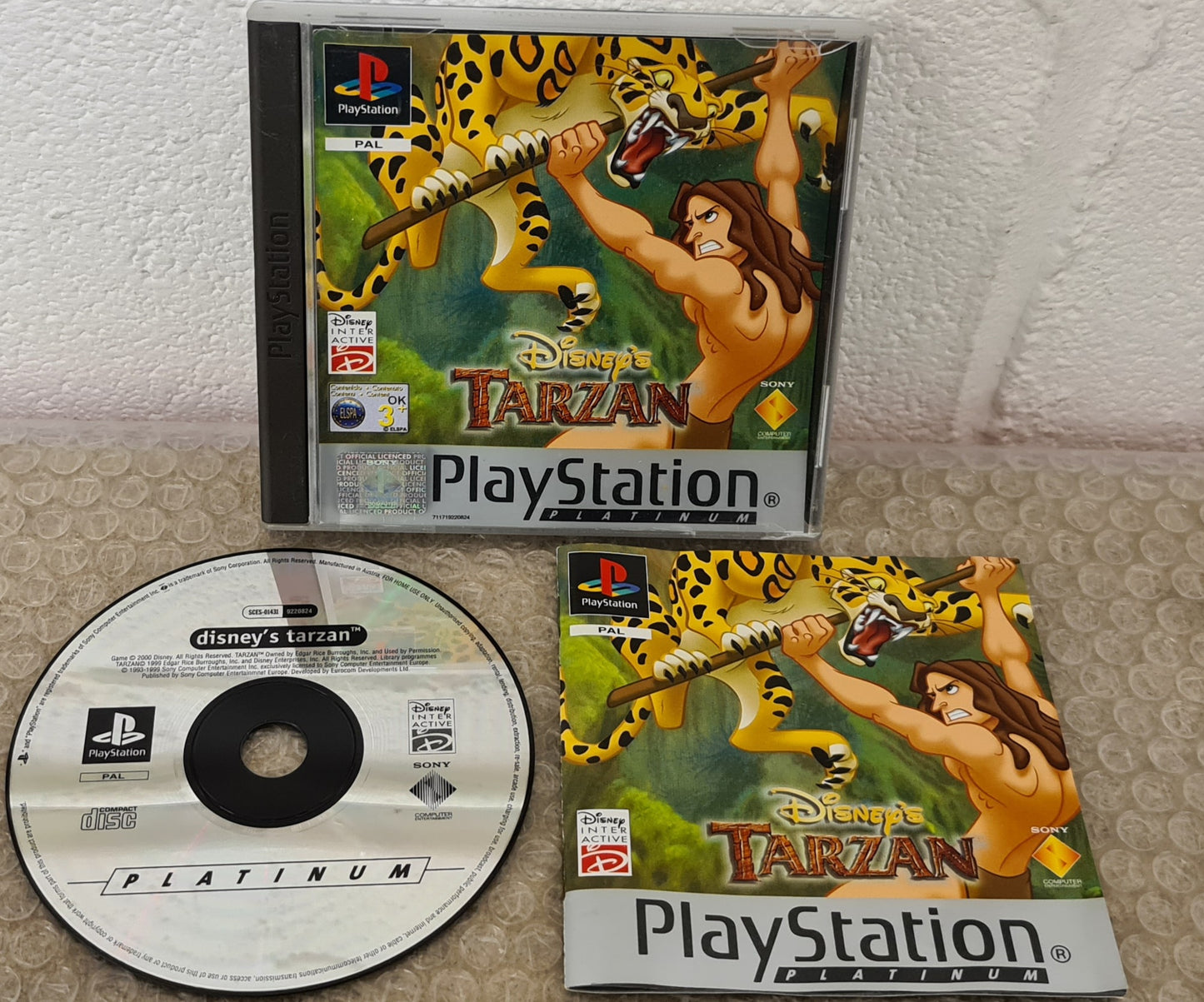 Disney's Tarzan Platinum Sony Playstation 1 (PS1) Game