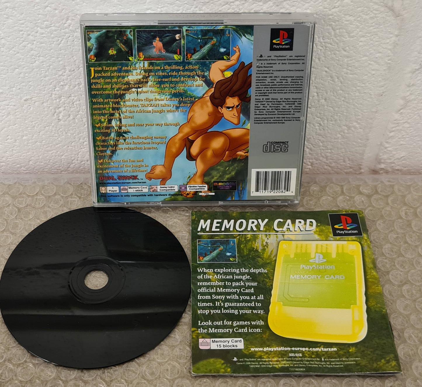 Disney's Tarzan Platinum Sony Playstation 1 (PS1) Game