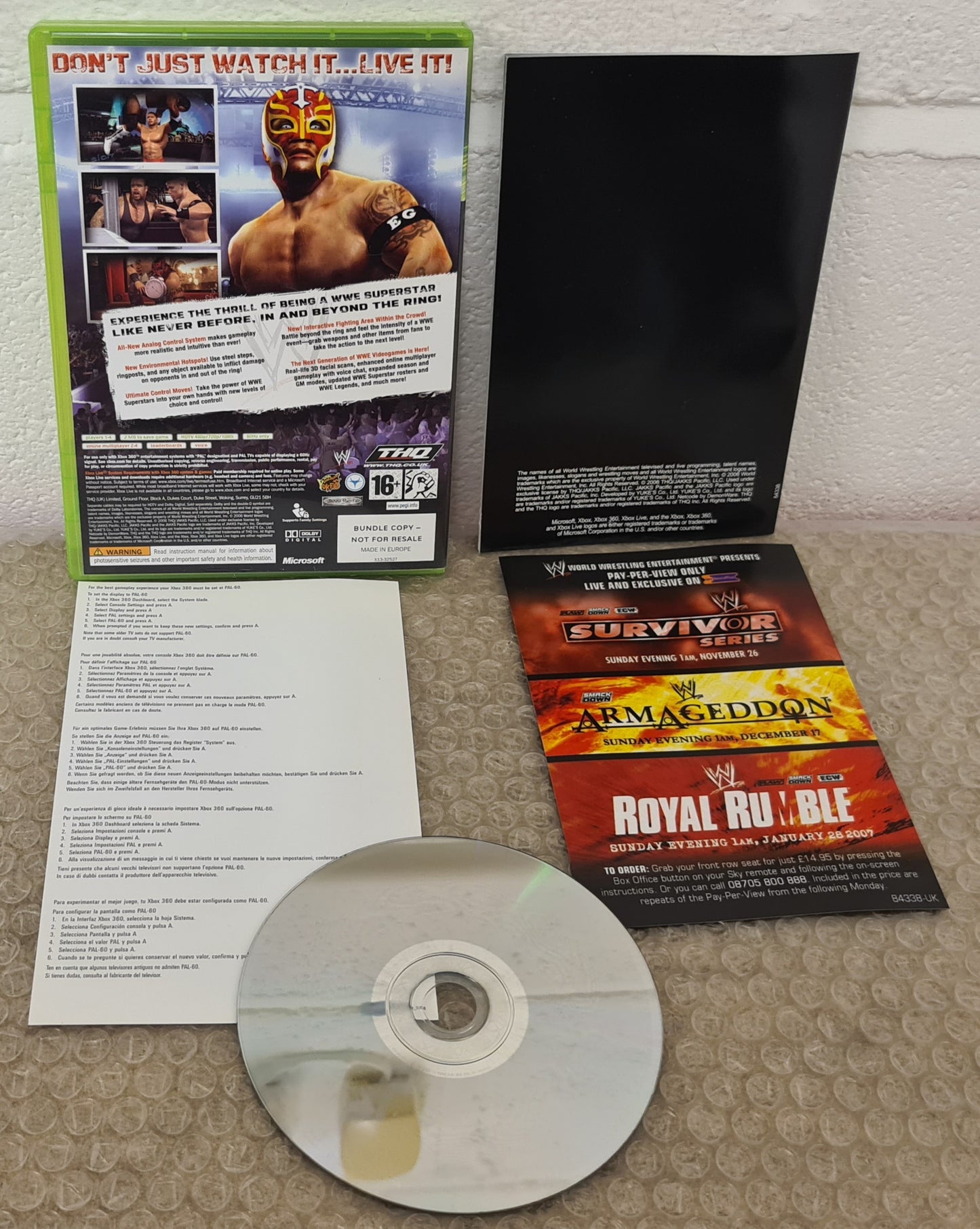 WWE Smackdown Vs Raw 2007 Bundle Copy not for Resale Microsoft Xbox 360 Game