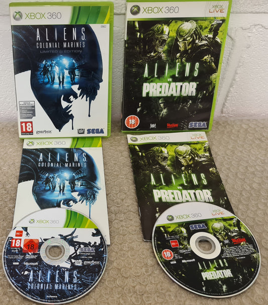 Aliens Vs Predator & Aliens Colonial Marines Limited Edition Microsoft Xbox 360 Game Bundle