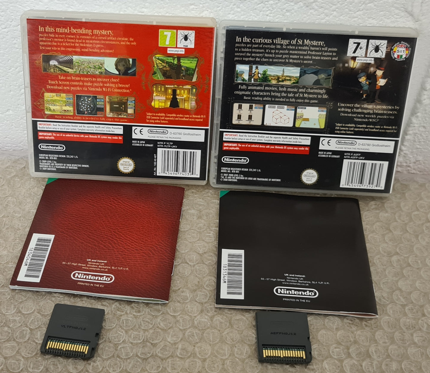 Professor Layton Pandora's Box & Curious Village Nintendo DS Game Bundle