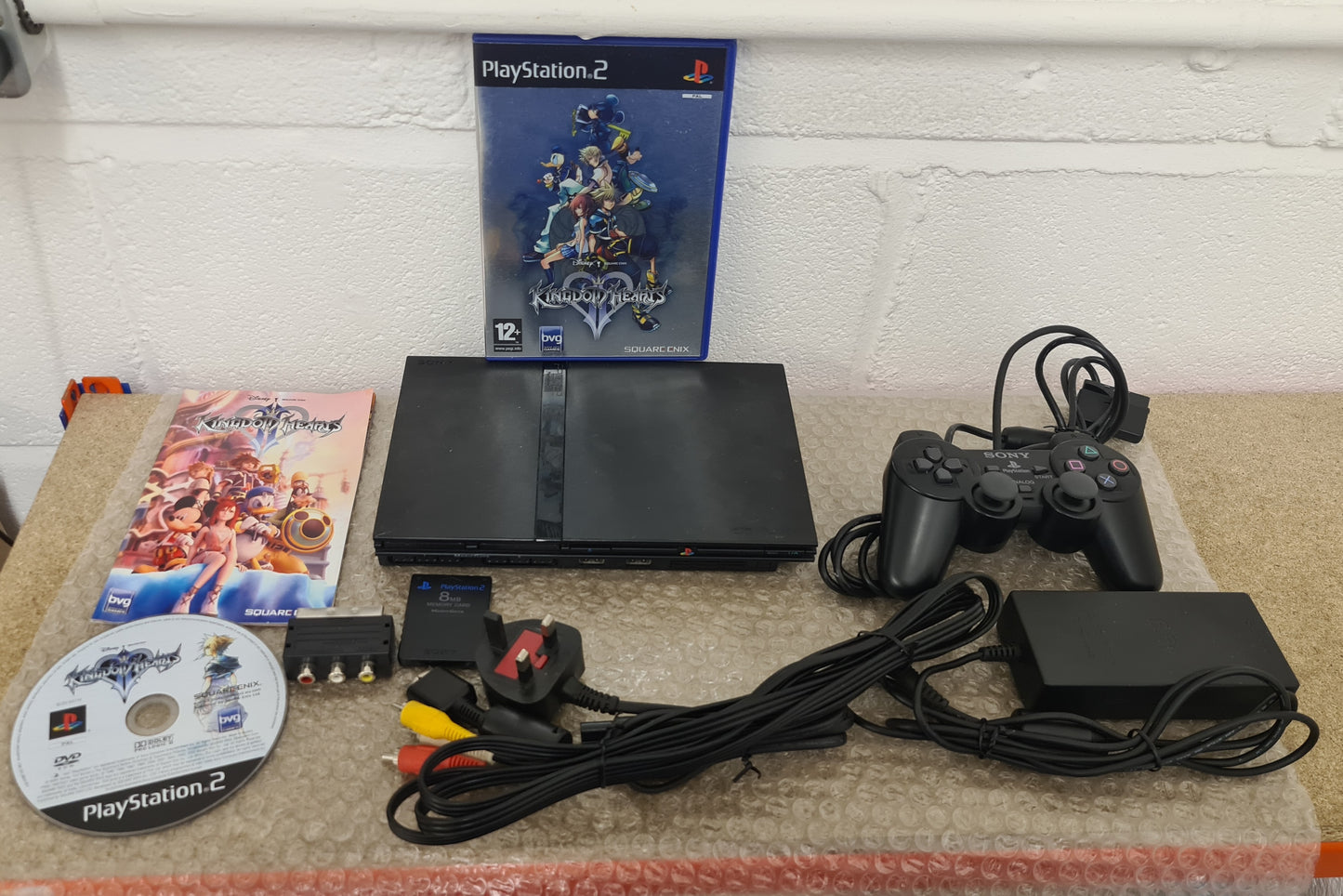Sony Playstation 2 Slim Console SCPH 79003 with 8 MB Memory Card & Kingdom Hearts in Custom Gift Box