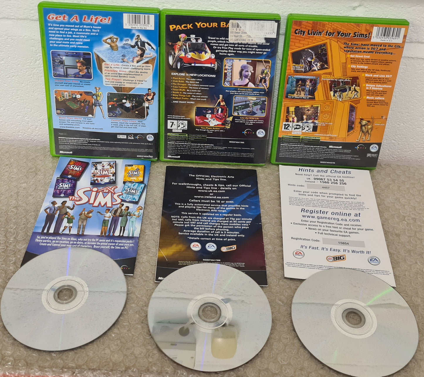 The Sims, Bustin' Out & Urbz Microsoft Xbox Game Bundle