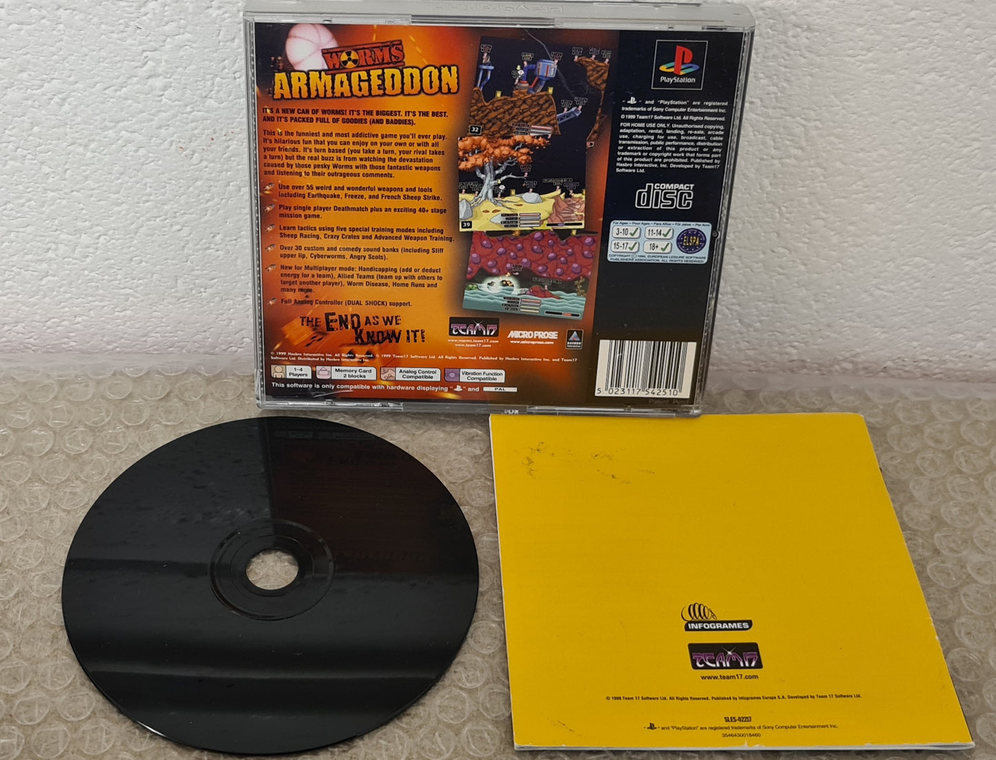 Worms Armageddon Best of Infograms PS1 (Sony Playstation 1) Game