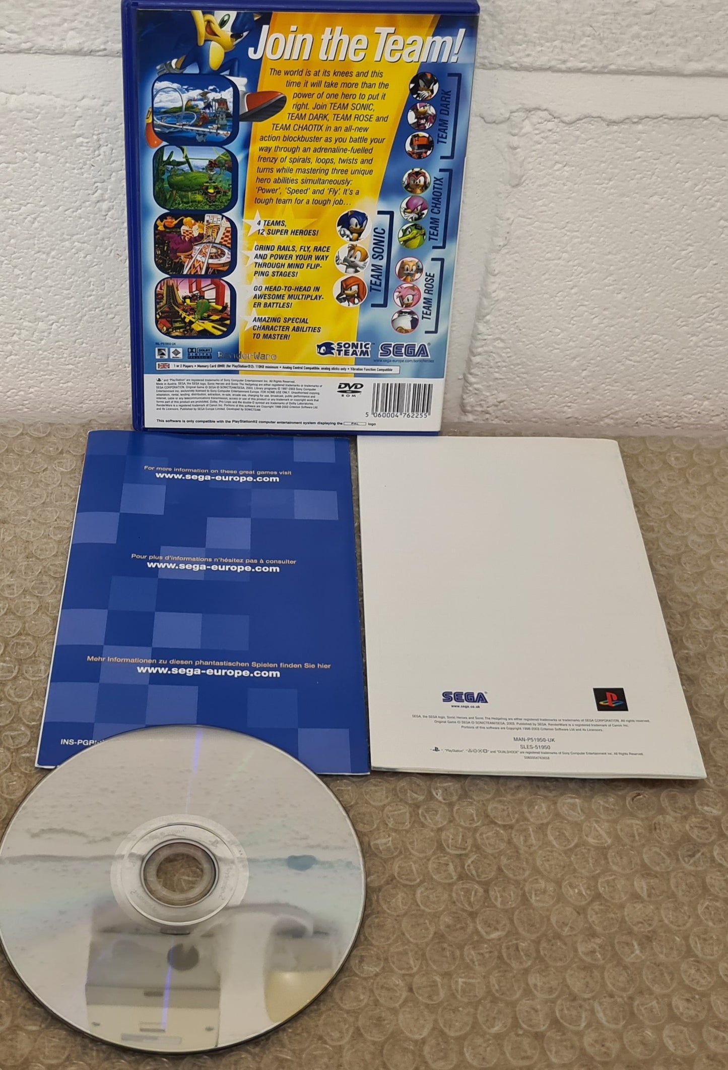 Sonic Heroes Black Label Sony Playstation 2 (PS2) Game