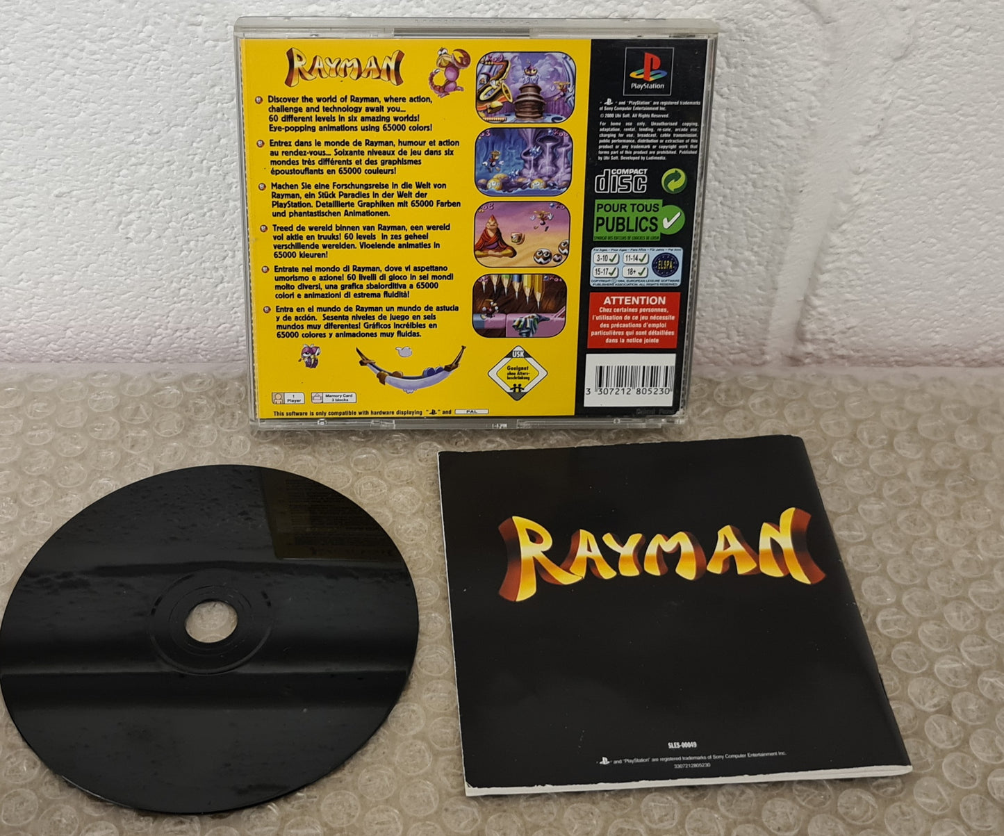 Rayman Copied Front Inlay Sony Playstation 1 (PS1) Game