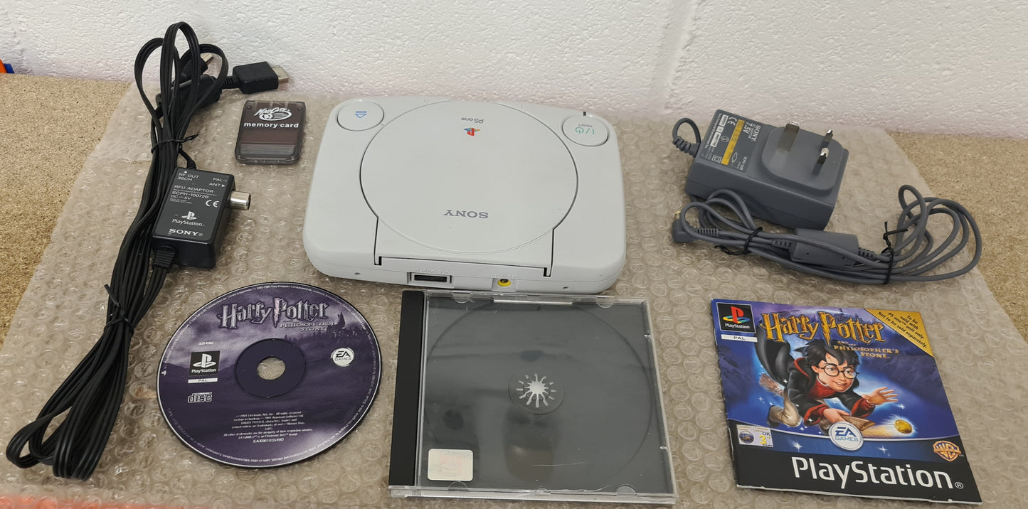 Sony PSOne (PS1) Console with Harry Potter Philosopher's Stone & Memory Card in Custom Gift Box