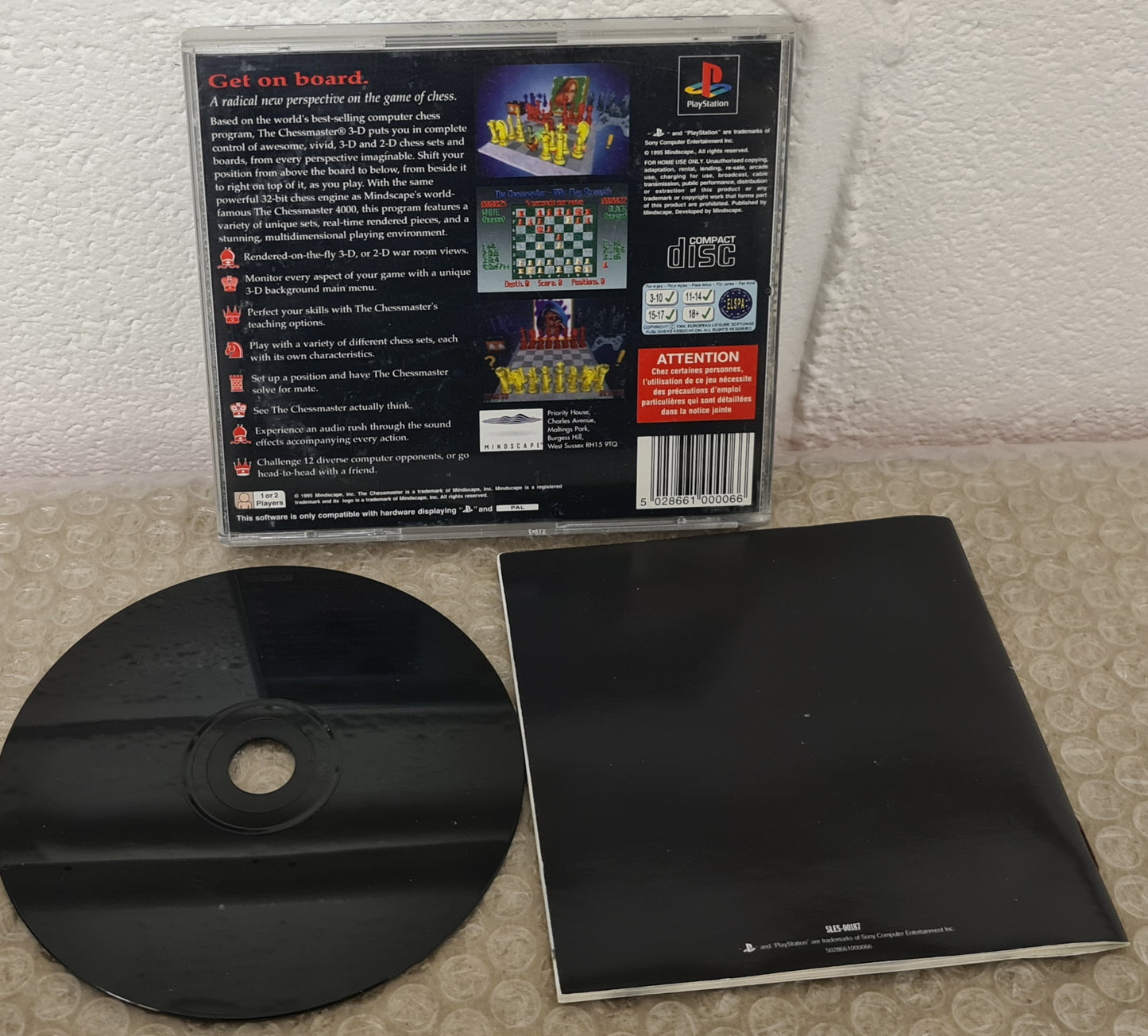 The Chessmaster 3-D Sony Playstation 1 (PS1) Game