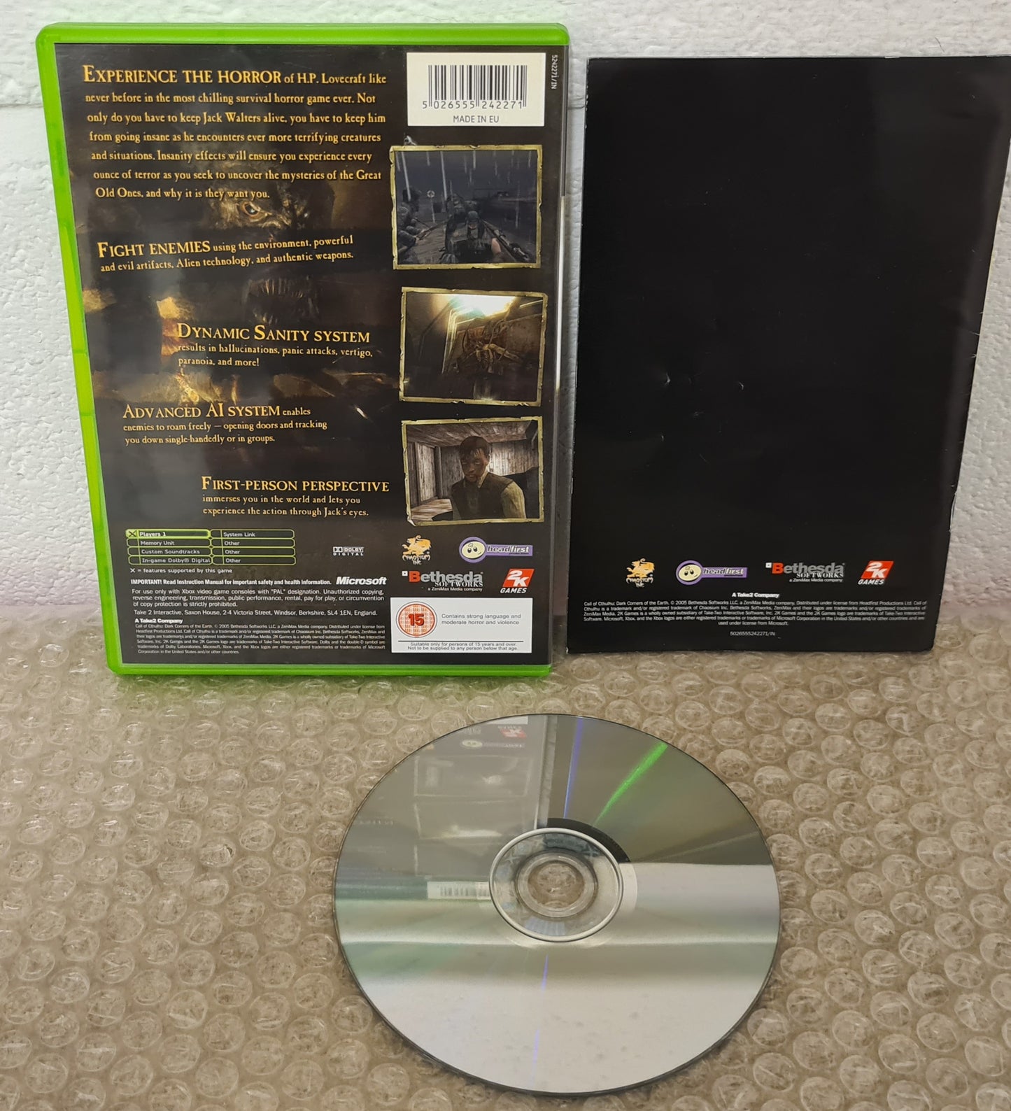 Call of Cthulhu Dark Corners of the Earth Microsoft Xbox Game