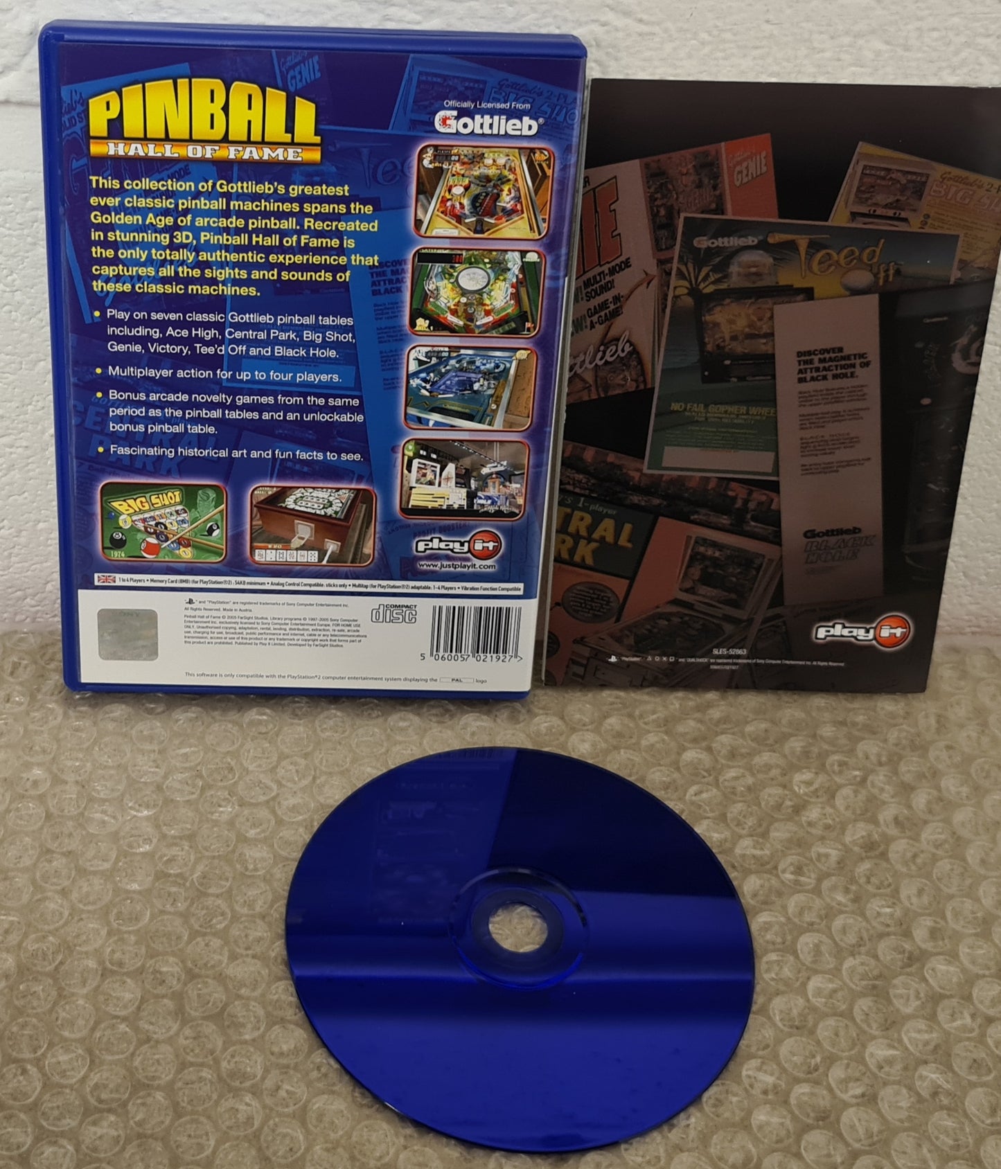 Pinball Hall of Fame the Gottlieb Collection Sony Playstation 2 (PS2) Game