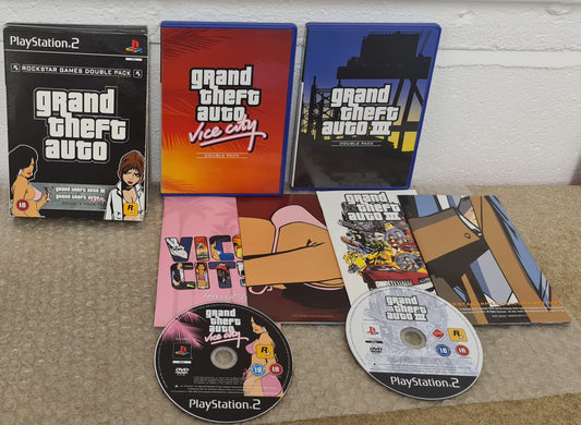 Grand Theft Auto Double Pack with Maps Sony Playstation 2 (PS2) Game