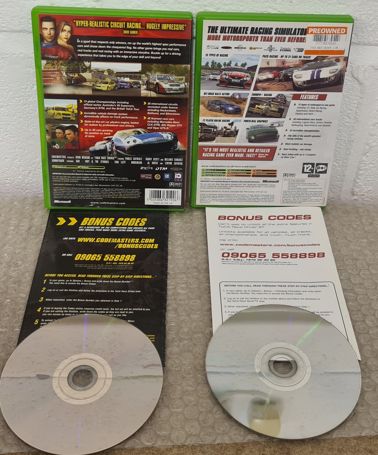 Toca Race Driver 1 & 2  Bundle Xbox Game Bundle