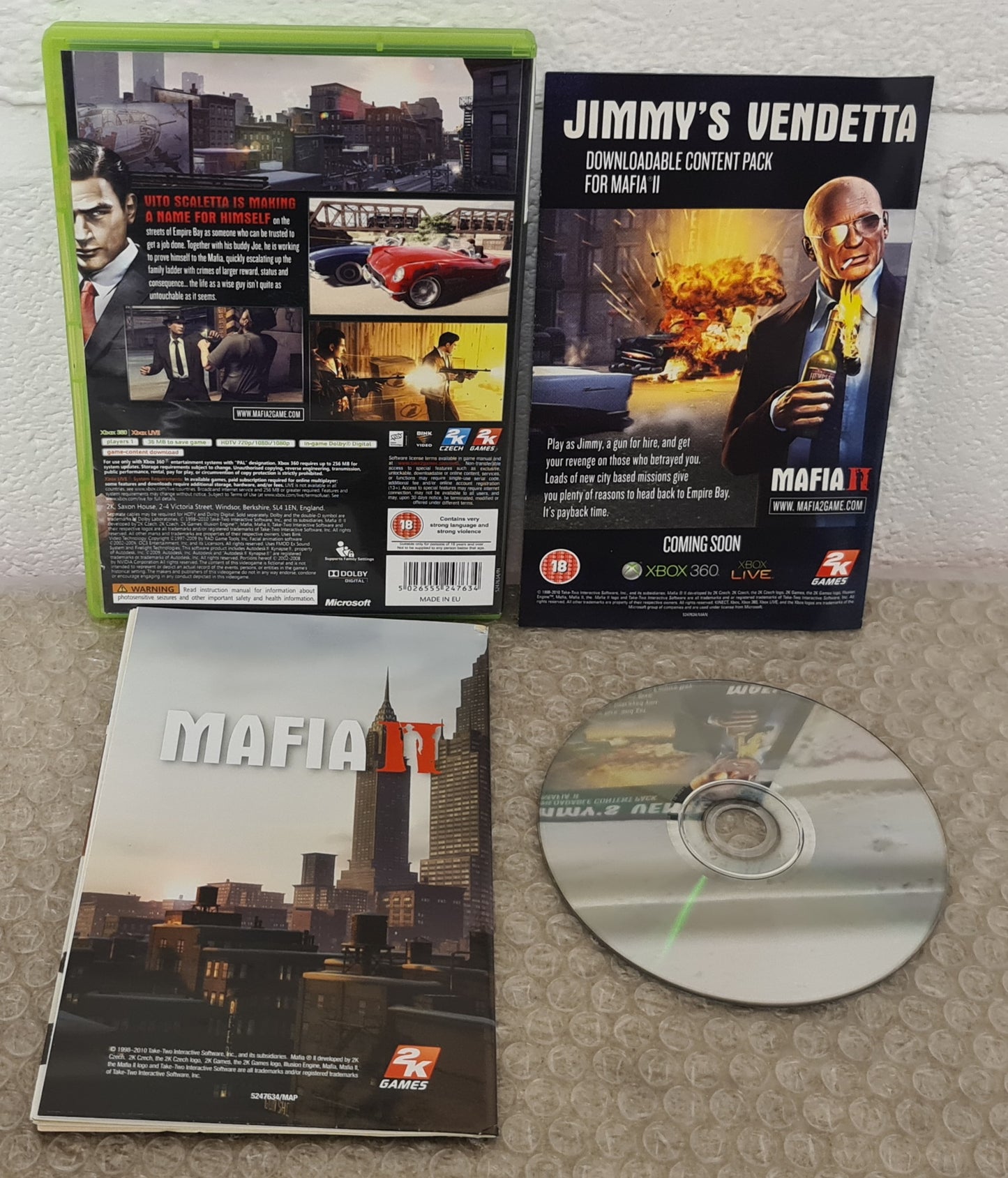 Mafia II with Map Microsoft Xbox 360 Game