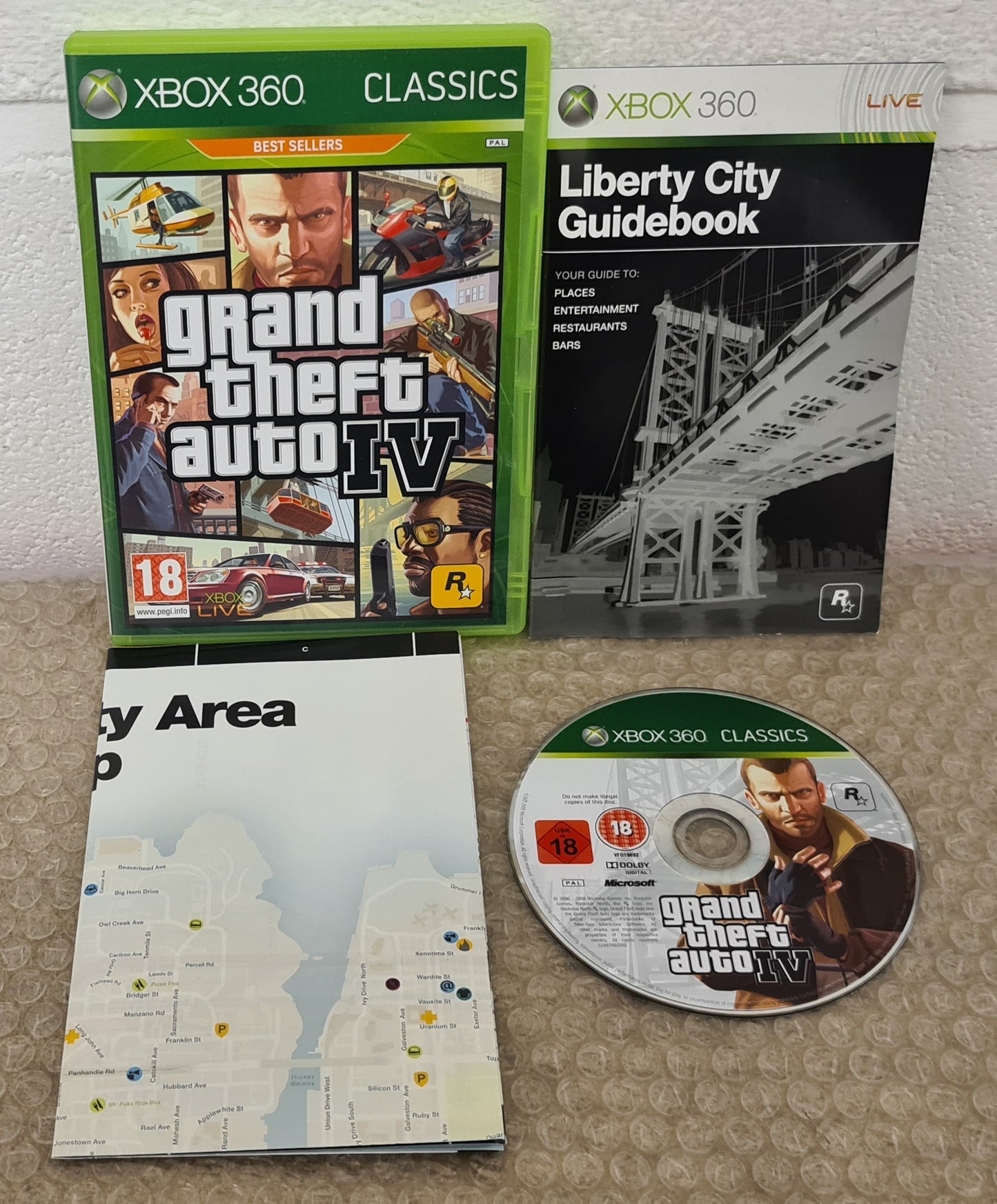 Grand Theft Auto IV with Map Microsoft Xbox 360 Game