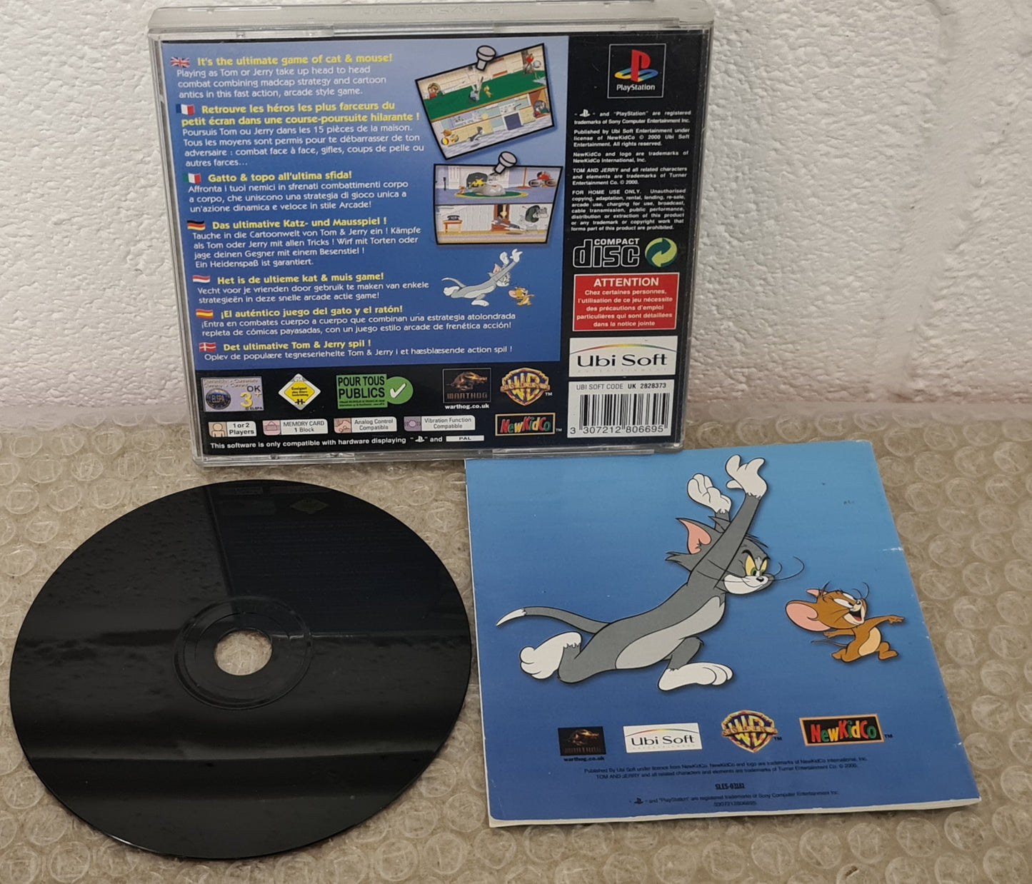 Tom & Jerry in House Trap Copied Front Inlay Sony Playstation 1 (PS1) Game