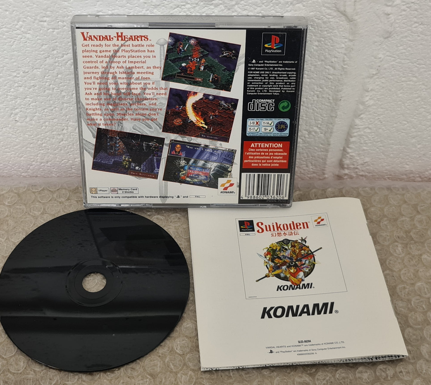 Vandal Hearts Sony Playstation 1 (PS1) Game