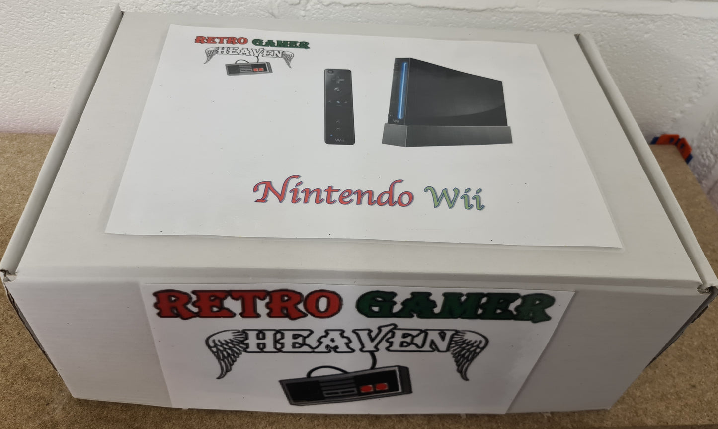 Black Nintendo Wii Console with Wii Sports/Resorts in Custom Gift Box