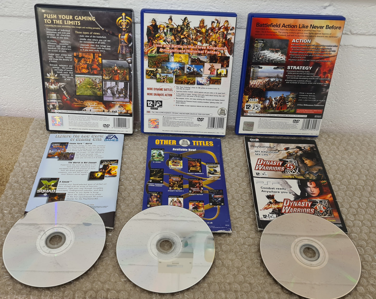 Kessen 1 - 3 Sony Playstation 2 (PS2) Game Bundle