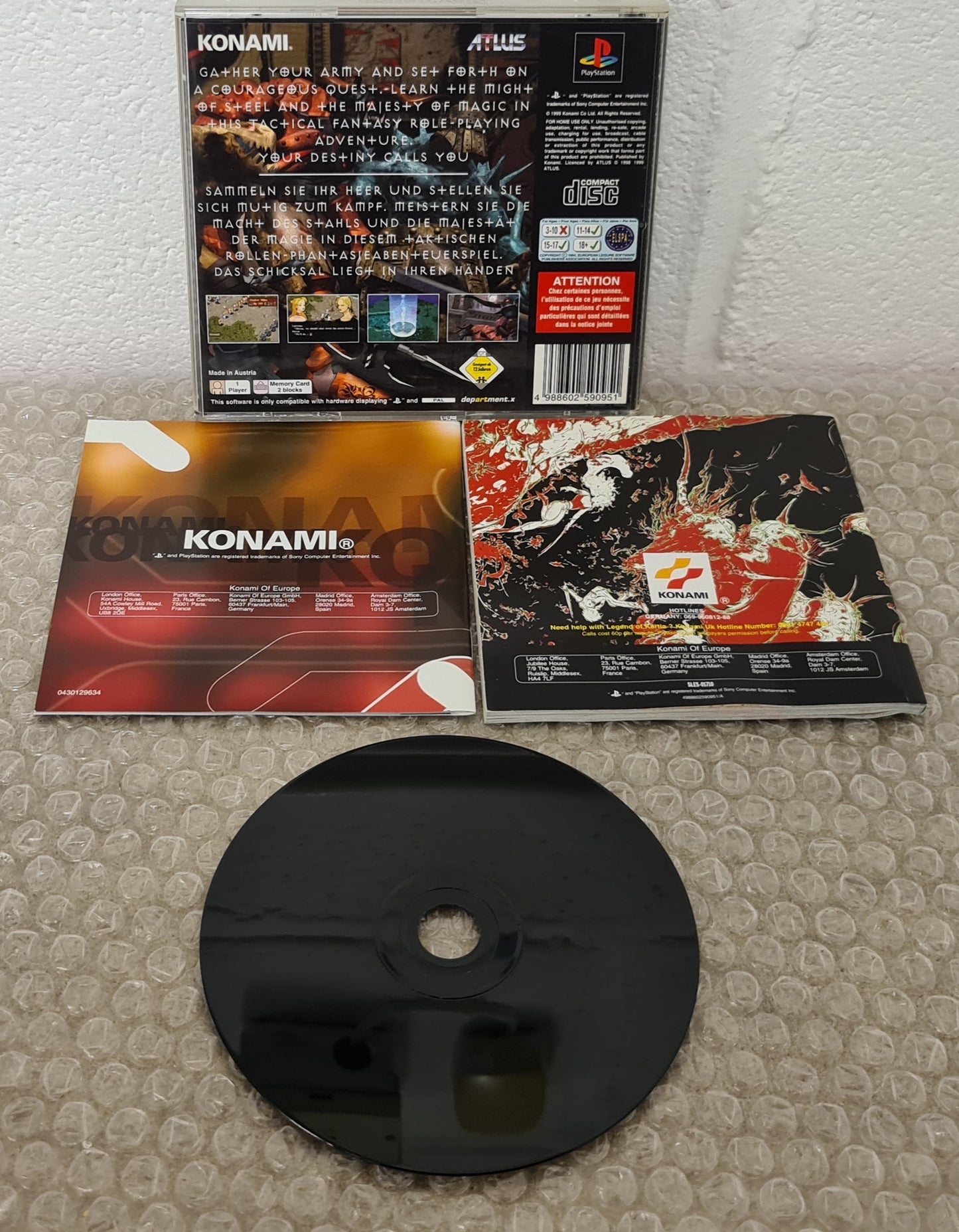 Legend of Kartia Sony Playstation 1 (PS1) RARE Game