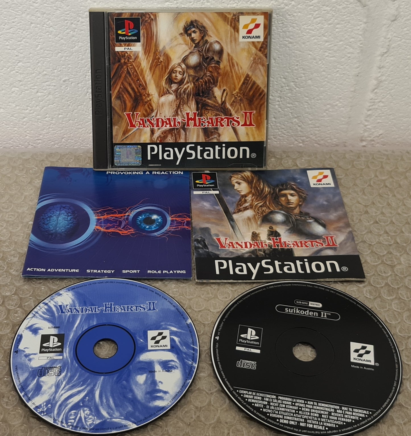 Vandal Hearts II with Suikoden II Demo Sony Playstation 1 (PS1) Game