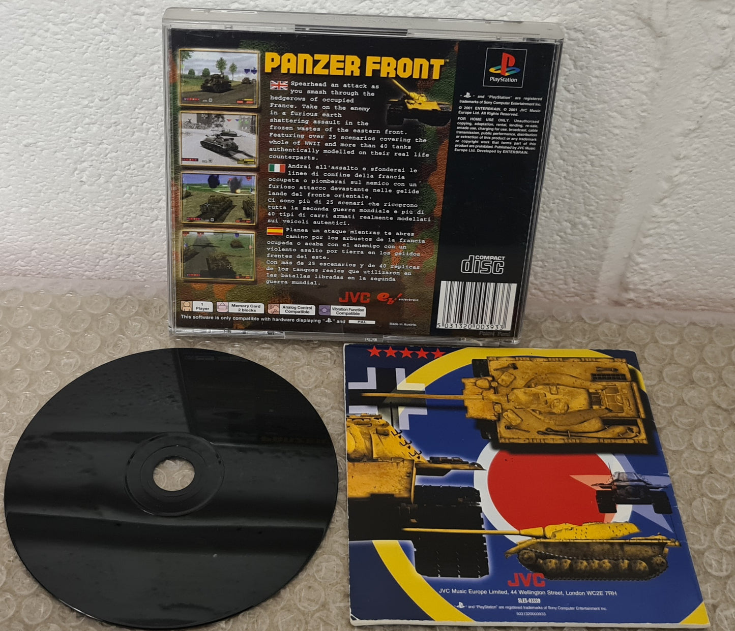 Panzer Front with Manual Sony Playstation 1 (PS1) Game