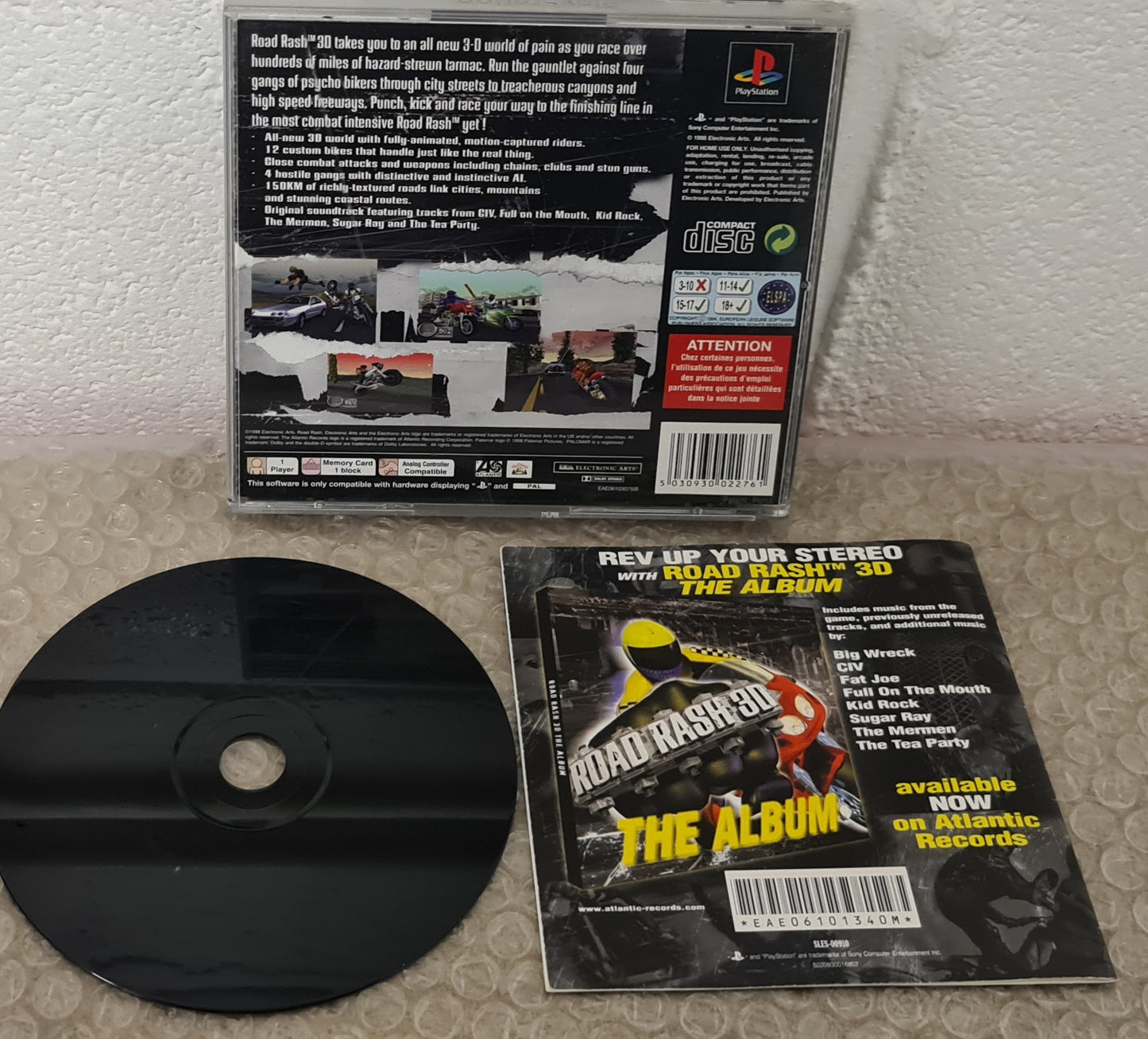 Road Rash 3D Sony Playstation 1 (PS1) Game