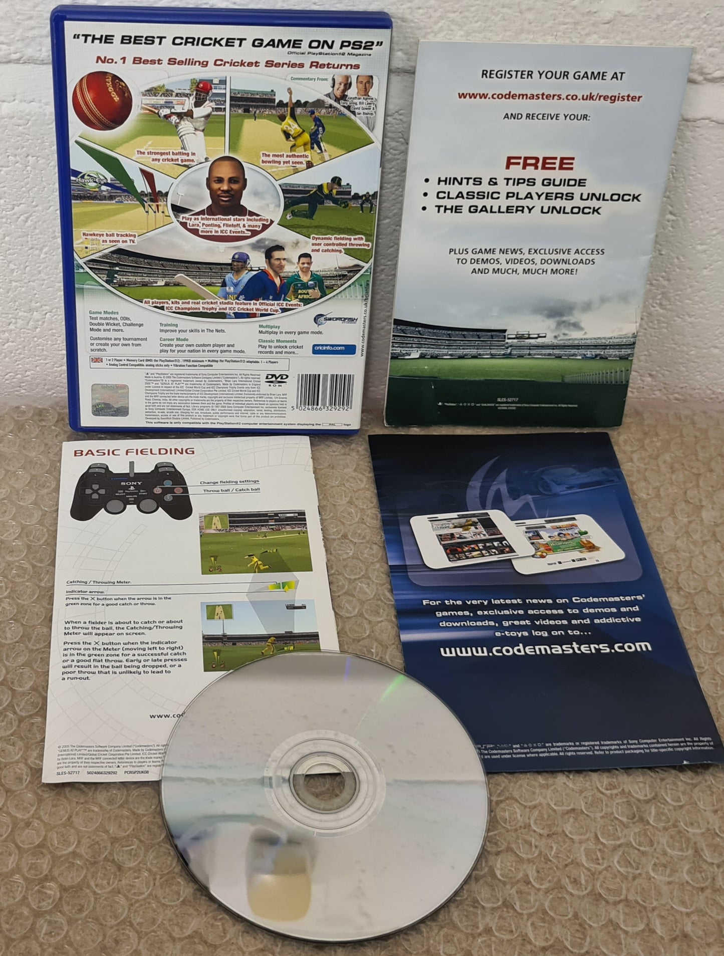 Brian Lara International Cricket 2005 Sony Playstation 2 (PS2) Game