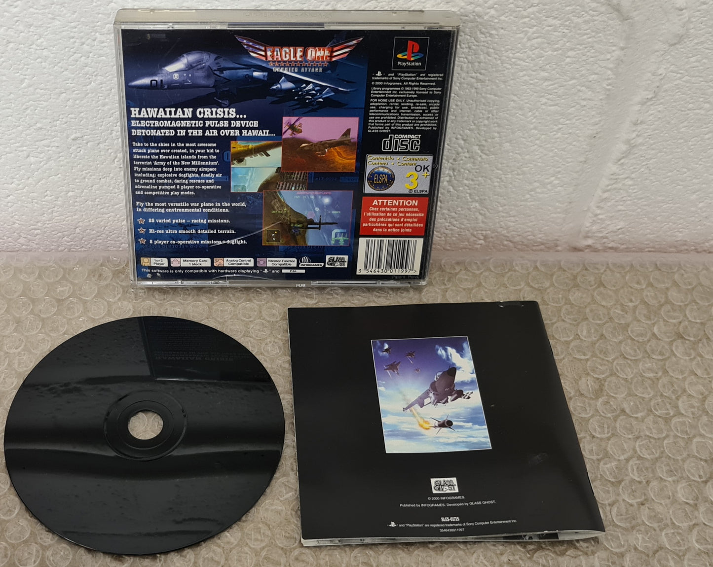 Eagle One Harrier Attack Best of Infogrames Sony Playstation 1 (PS1) Game