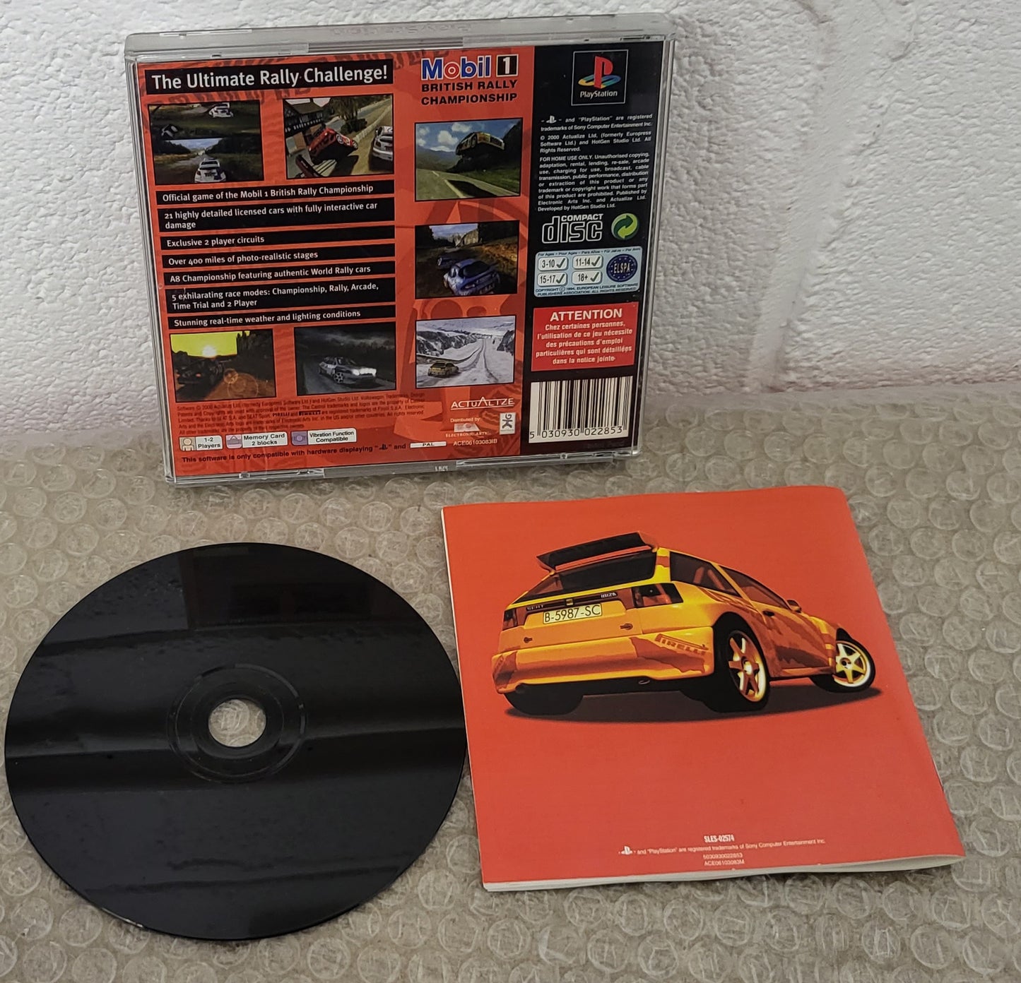 Mobil 1 Rally Championship Sony Playstation 1 (PS1) Game