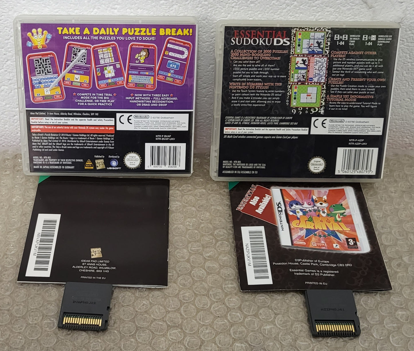 Essential Sudoku & Puzzle Bonanza Nintendo DS Game Bundle
