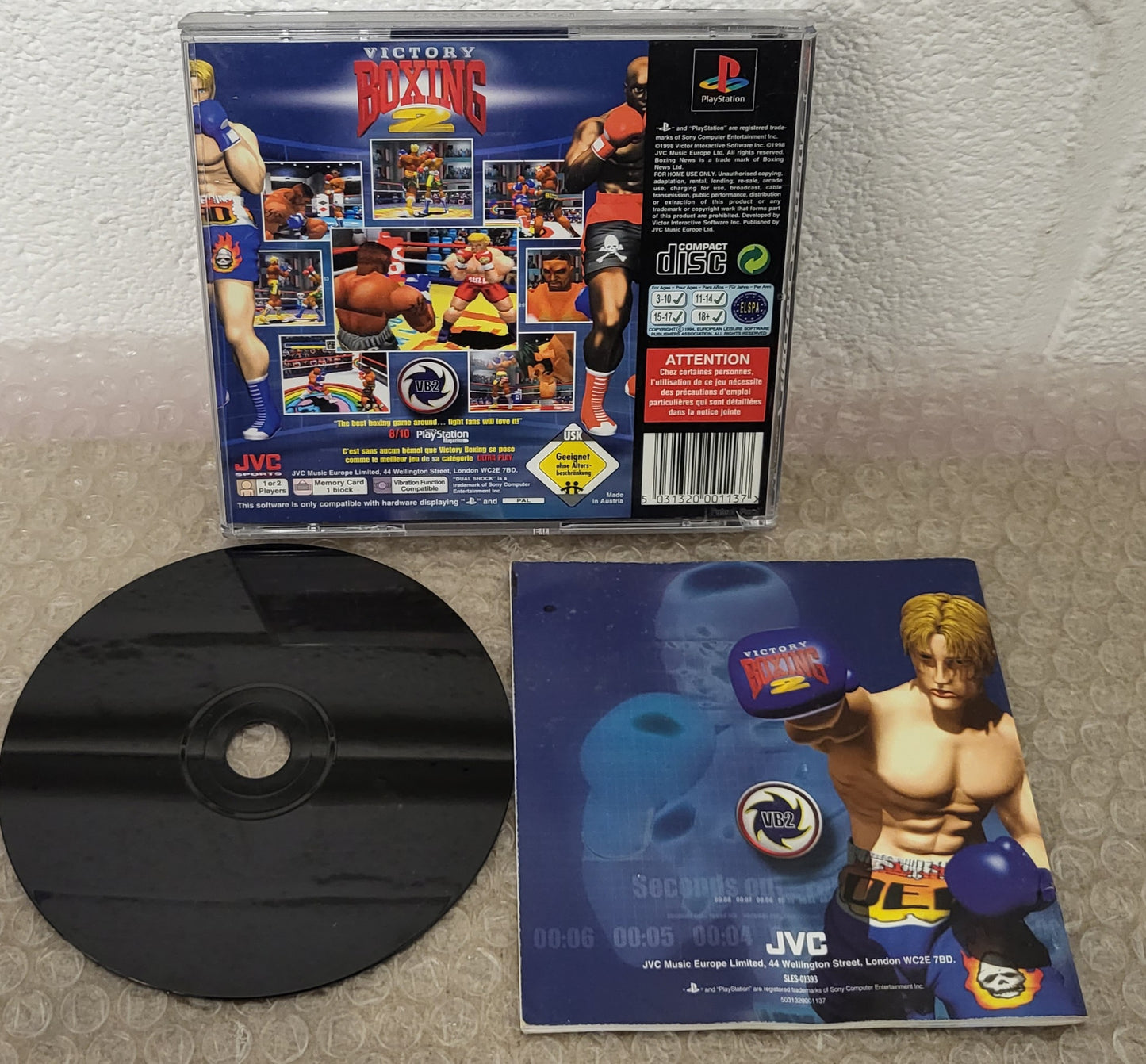 Victory Boxing 2 Sony Playstation 1 (PS1) Game