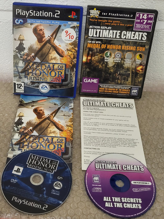 Medal of Honor Rising Sun & Ultimate Cheats Sony Playstation 2 (PS2) Game Bundle