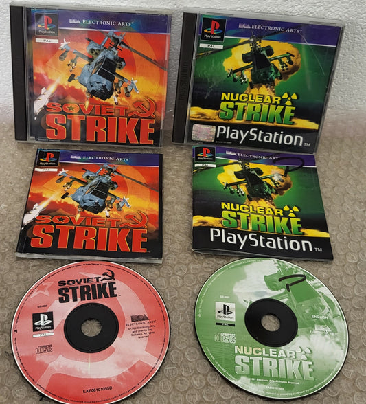 Soviet & Nuclear Strike Sony Playstation 1 (PS1) Game Bundle