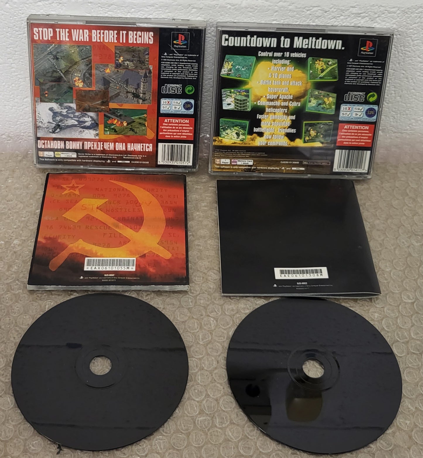 Soviet & Nuclear Strike Sony Playstation 1 (PS1) Game Bundle