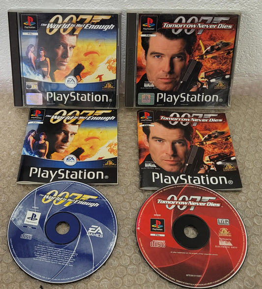 007 The World is not Enough & Tomorrow Never Dies Sony Playstation 1 (PS1) Game Bundle