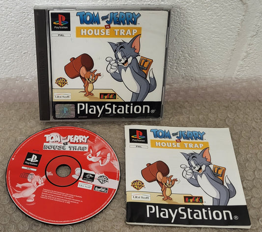 Tom & Jerry in House Trap Original Front Inlay Sony Playstation 1 (PS1) Game