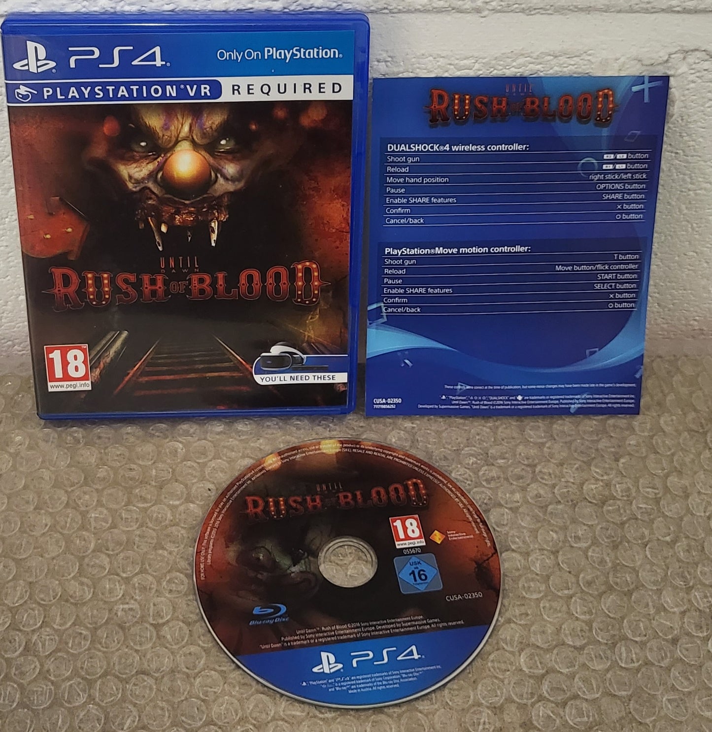 Until Dawn Rush of Blood Sony Playstation 4 (PS4) Game – Retro Gamer Heaven