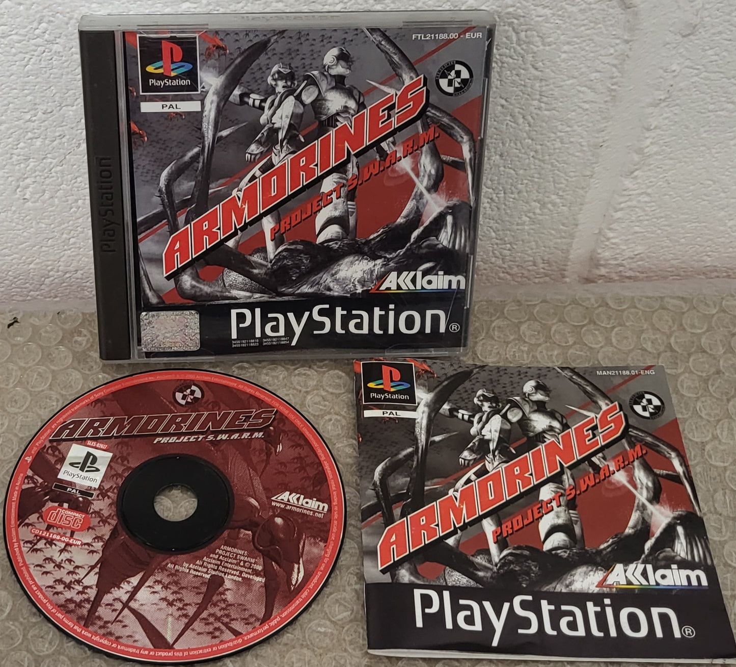 Armorines Project S.W.A.R.M Sony Playstation 1 (PS1) Game