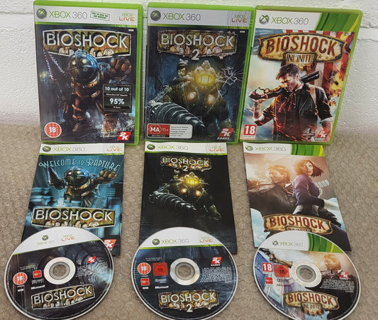 Bioshock 1, 2 & Infinite Microsoft Xbox 360 Game Bundle