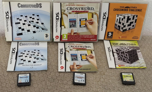 Crosswords x 3 Nintendo DS Game Bundle