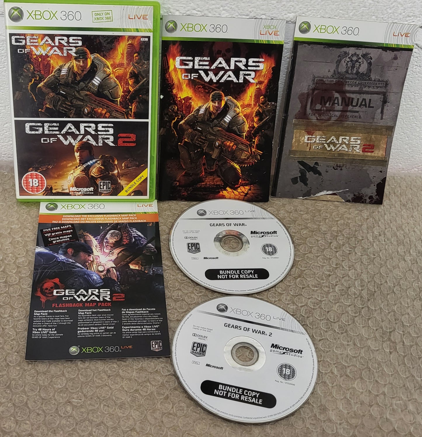 Gears of War 1 & 2 Bundle Copy Microsoft Xbox 360 Game
