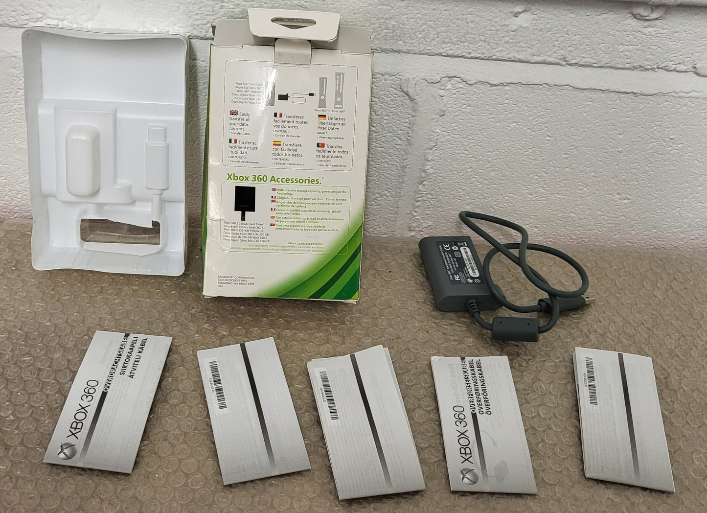 Boxed Hard Drive Transfer Cable Microsoft Xbox 360 Accessory
