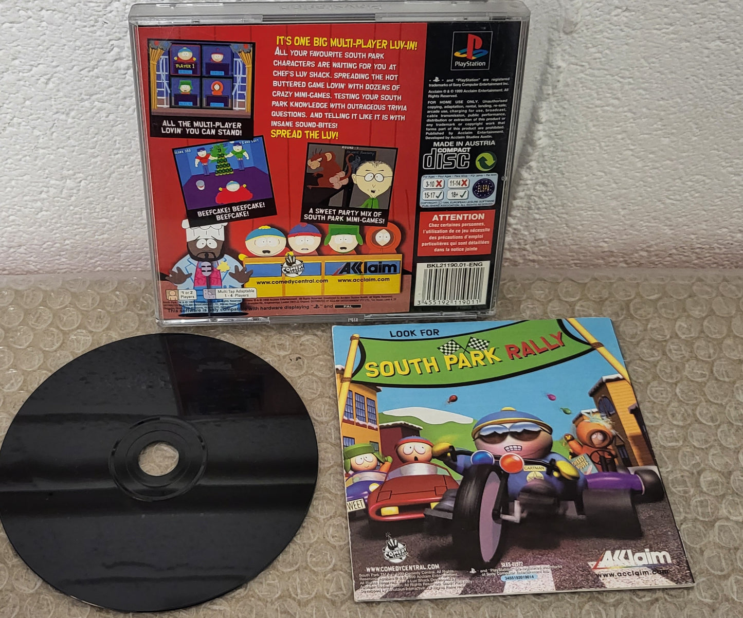 South Park Chef's Luv Shack Sony Playstation 1 (PS1) Game