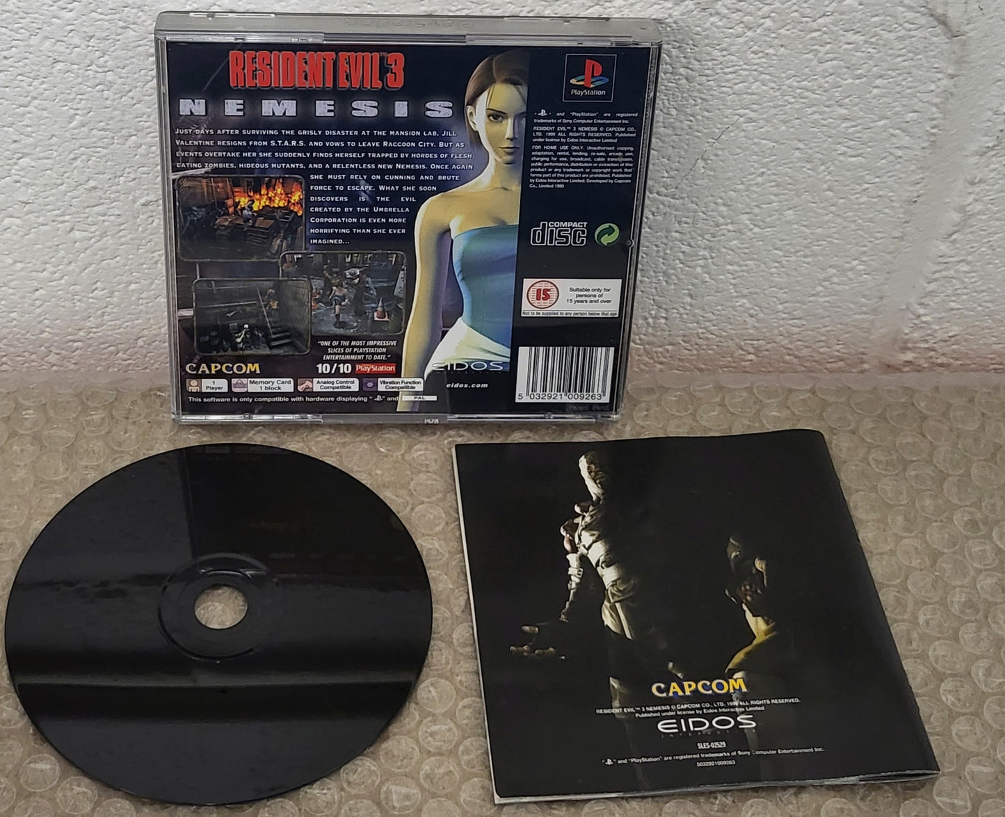 Resident Evil 3 Nemesis Sony Playstation 1 (PS1) Game