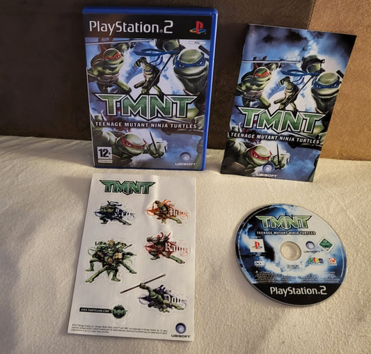 TMNT Teenage Mutant Ninja Turtles with ULTRA RARE Stickers Sony PlayStation 2 (PS2) Game