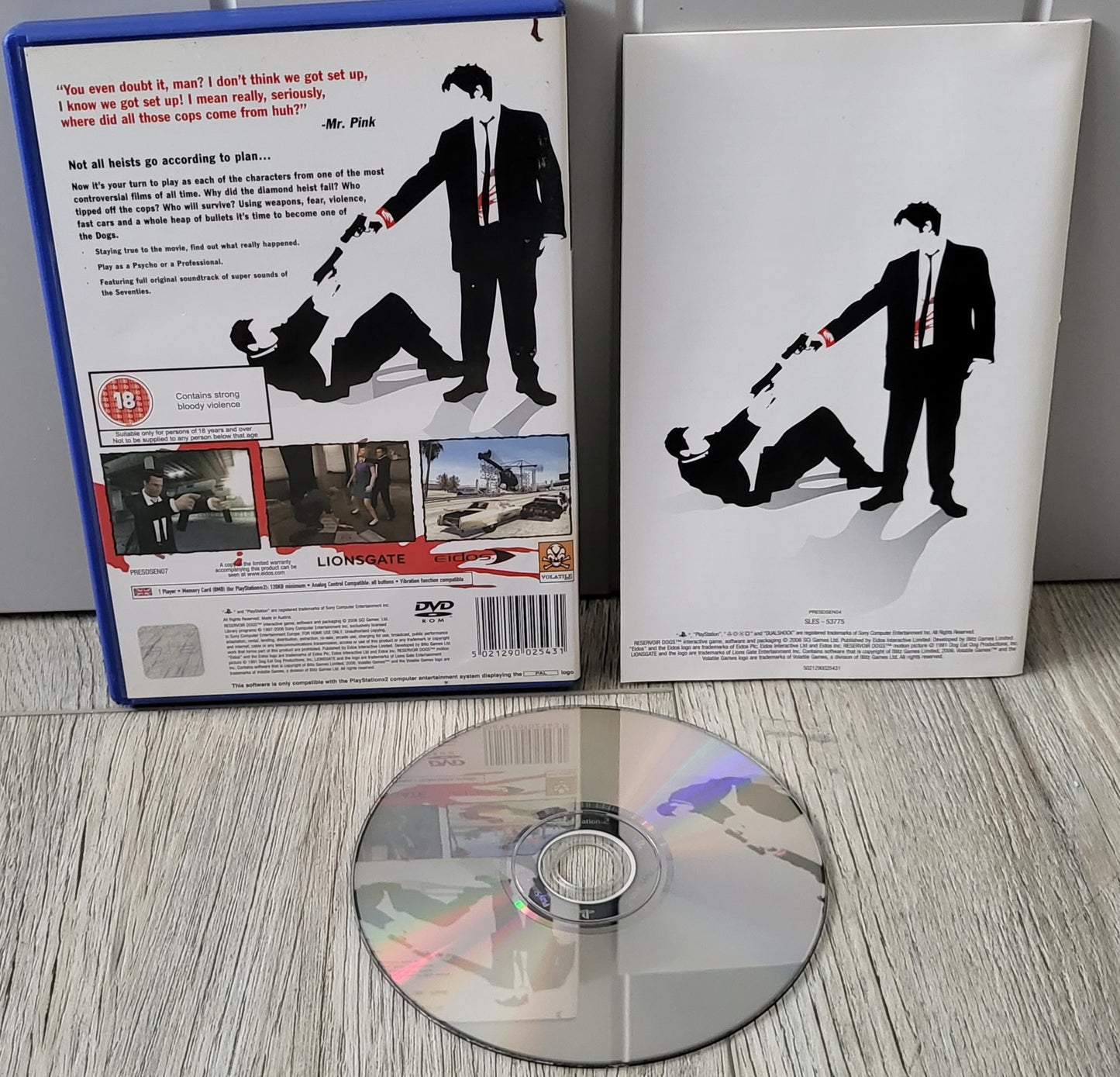 Reservoir Dogs Sony Playstation 2 (PS2) Game