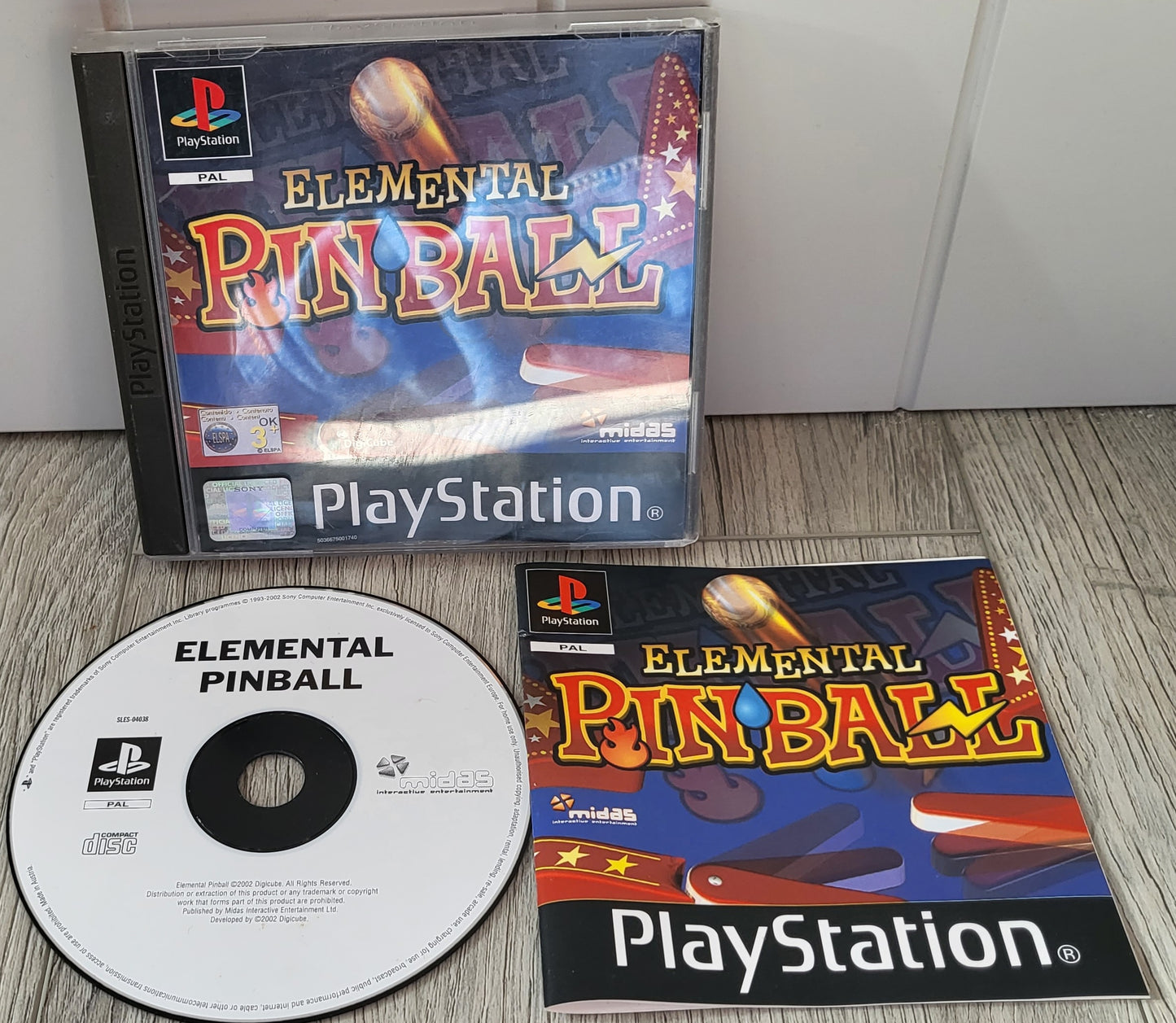 Elemental Pinball Sony Playstation 1 (PS1) Game