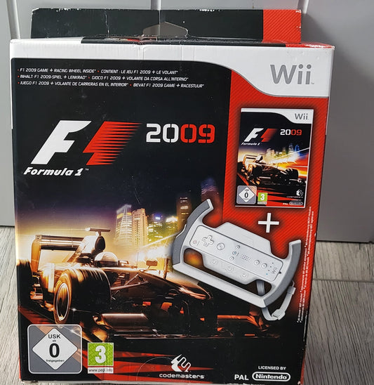 Brand New and Sealed F1 2009 with Racing Wheel Game & Accessory