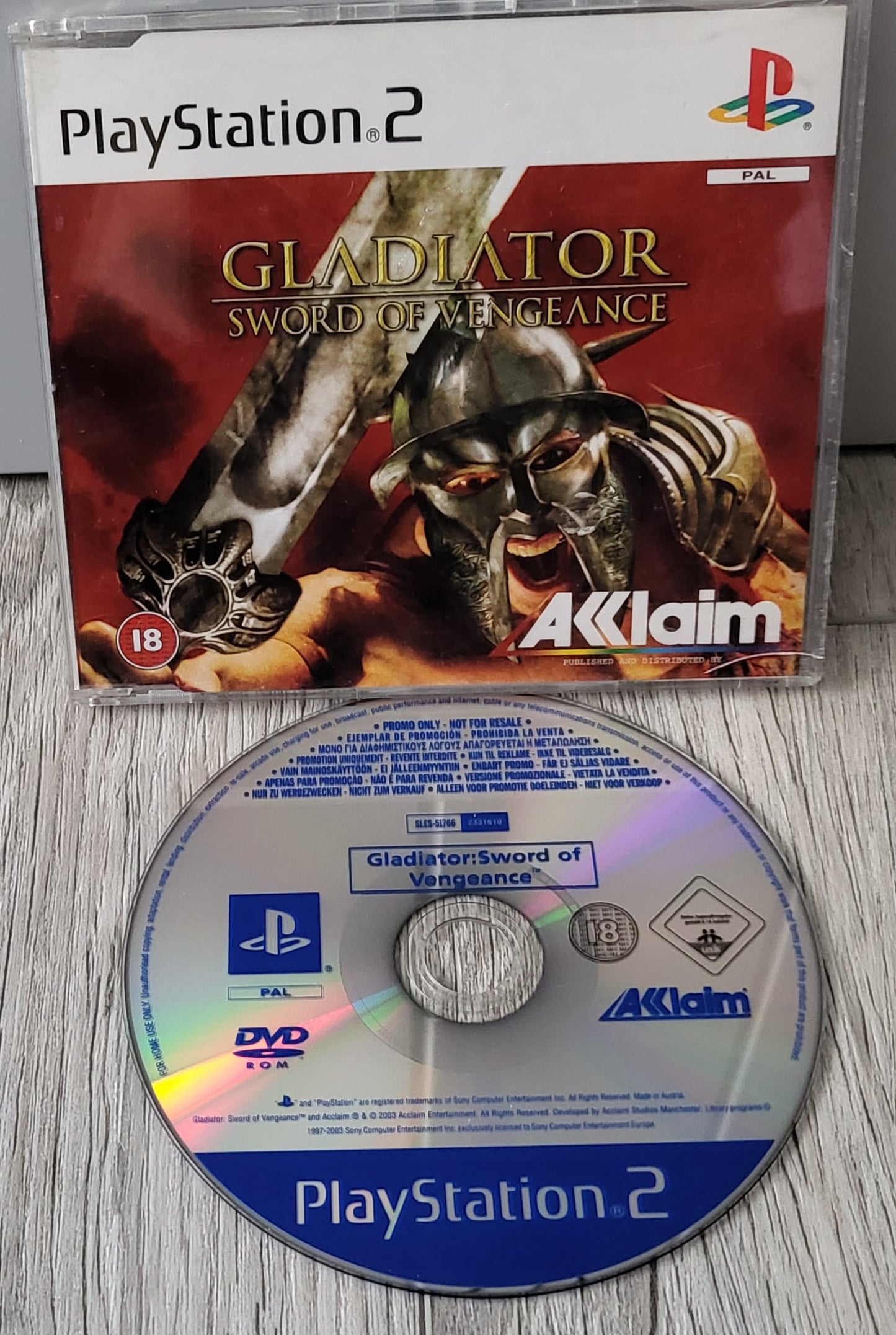 Gladiator Sword of Vengeance Sony Playstation 2 (PS2) Game Promo Copy RARE