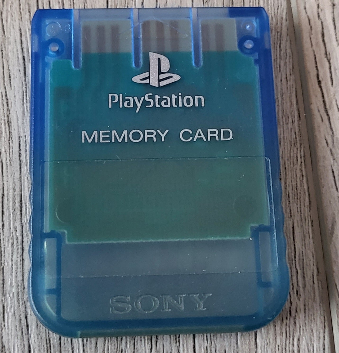 Island Blue Official Memory Card Sony Playstation 1 (PS1) Accessory